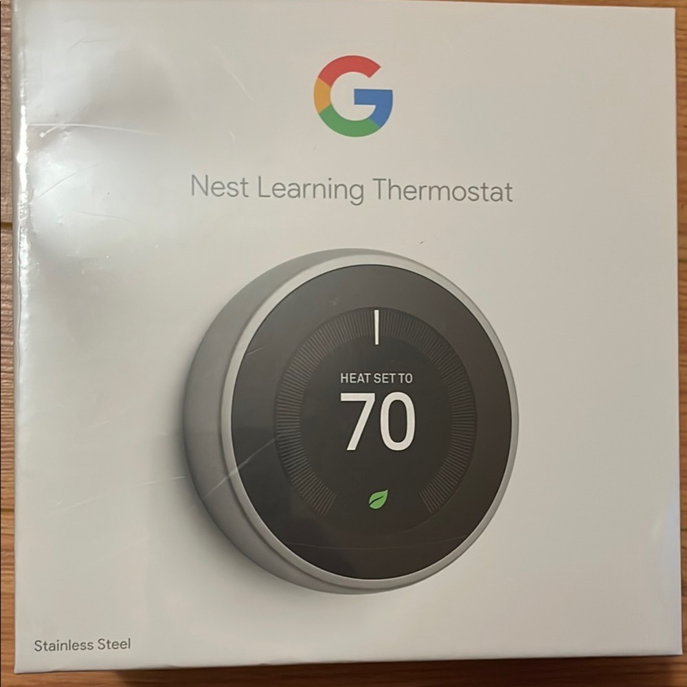 Google Nest Thermostat - Silver Finish